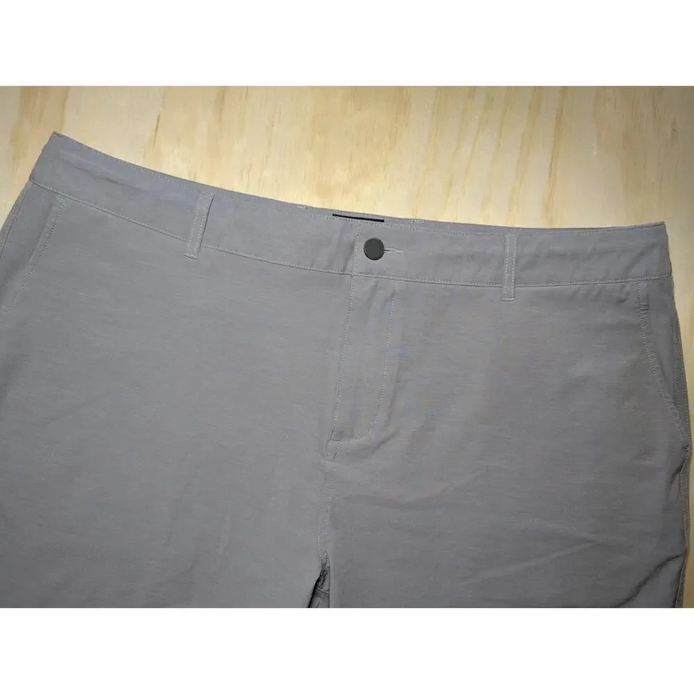 Faherty Men's 40 All Day Shorts Grey Hybrid Stretch Flat Front Casual Surf